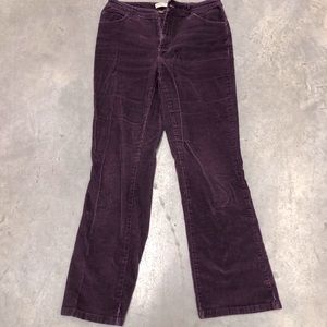St. John’s corduroys in pretty plum color
